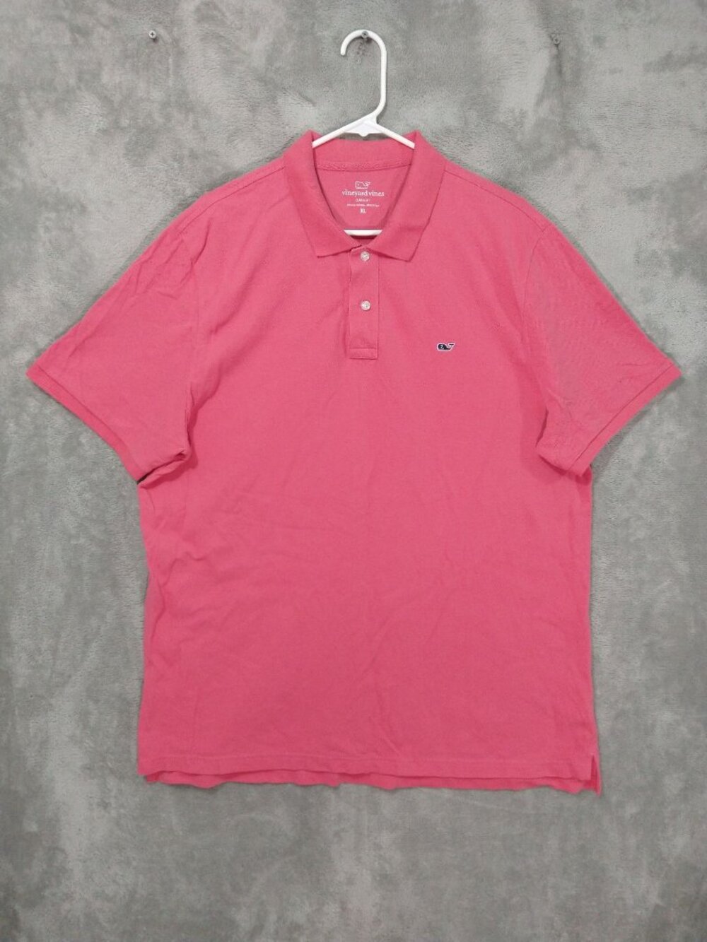 Vineyard Vines Shirt Mens XL Pink Polo Classic Fit Pique Short Sleeve Cotton